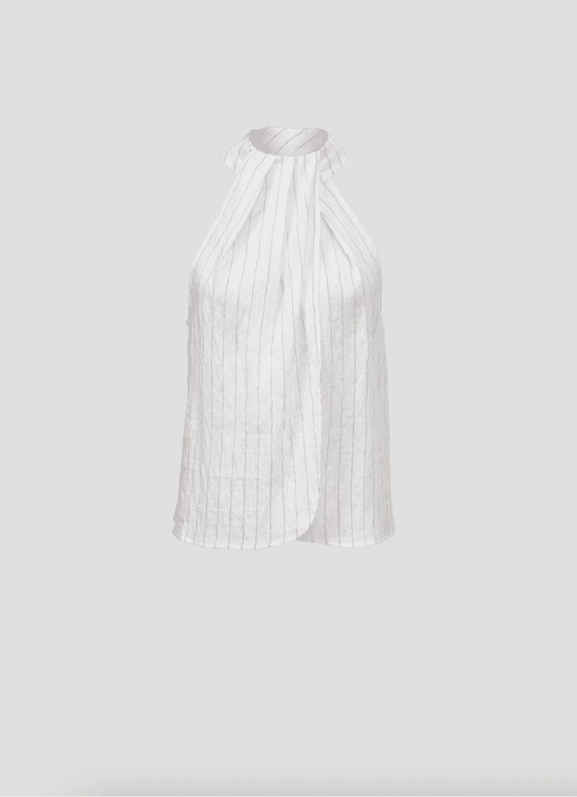 Pin Stripe Halter Top - MATTHÉ - Top