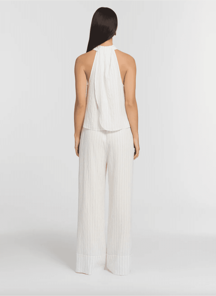 Pin Stripe Halter Top - MATTHÉ - Top