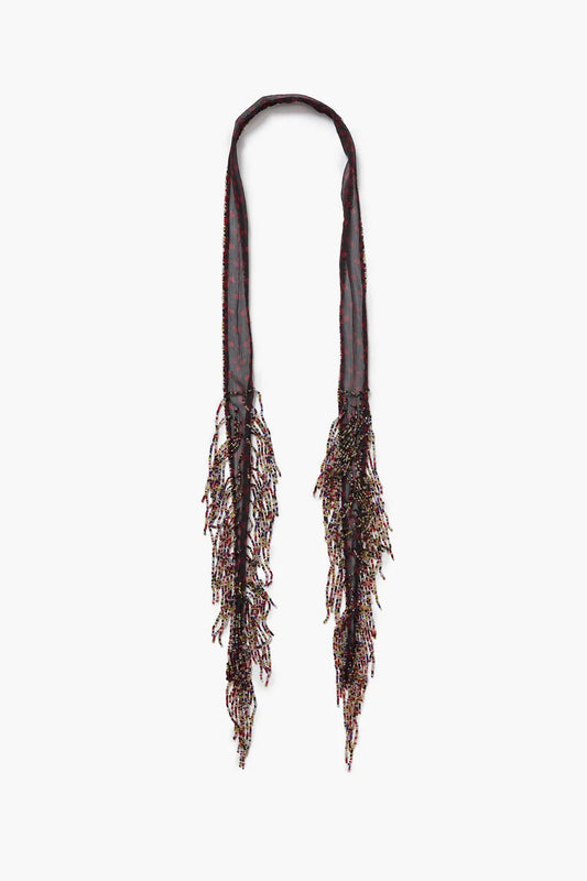PRE-ORDER | Beaded Skinny Scarf Sapphire - MATTHÉ - scarf