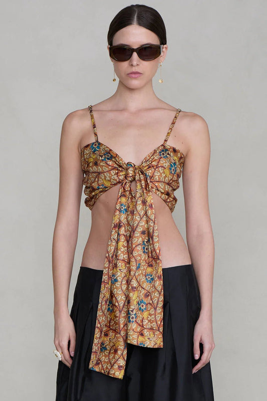 PRE-ORDER | Flora Wrap Top Marigold - MATTHÉ - Top
