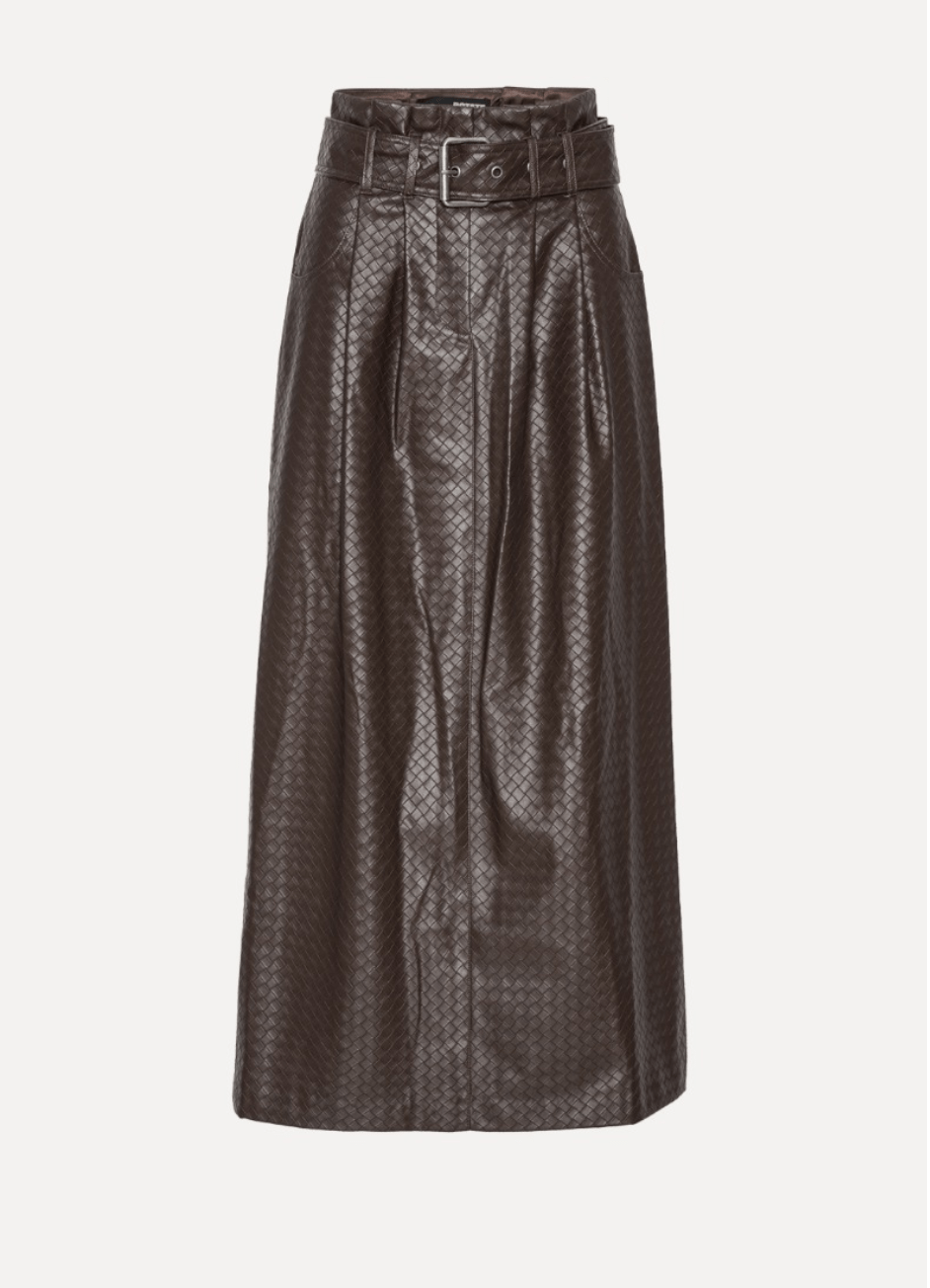PRE ORDER Paper Waist Midi | Woven V Leather - MATTHÉ - Skirt