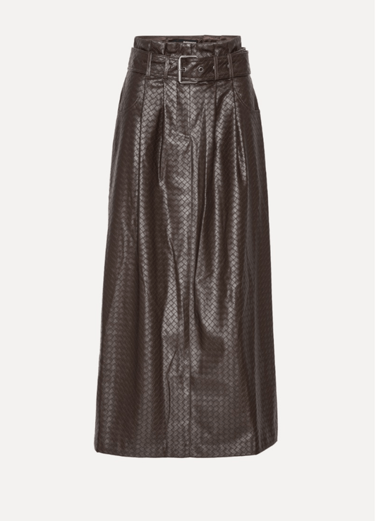 PRE ORDER Paper Waist Midi | Woven V Leather - MATTHÉ - Skirt