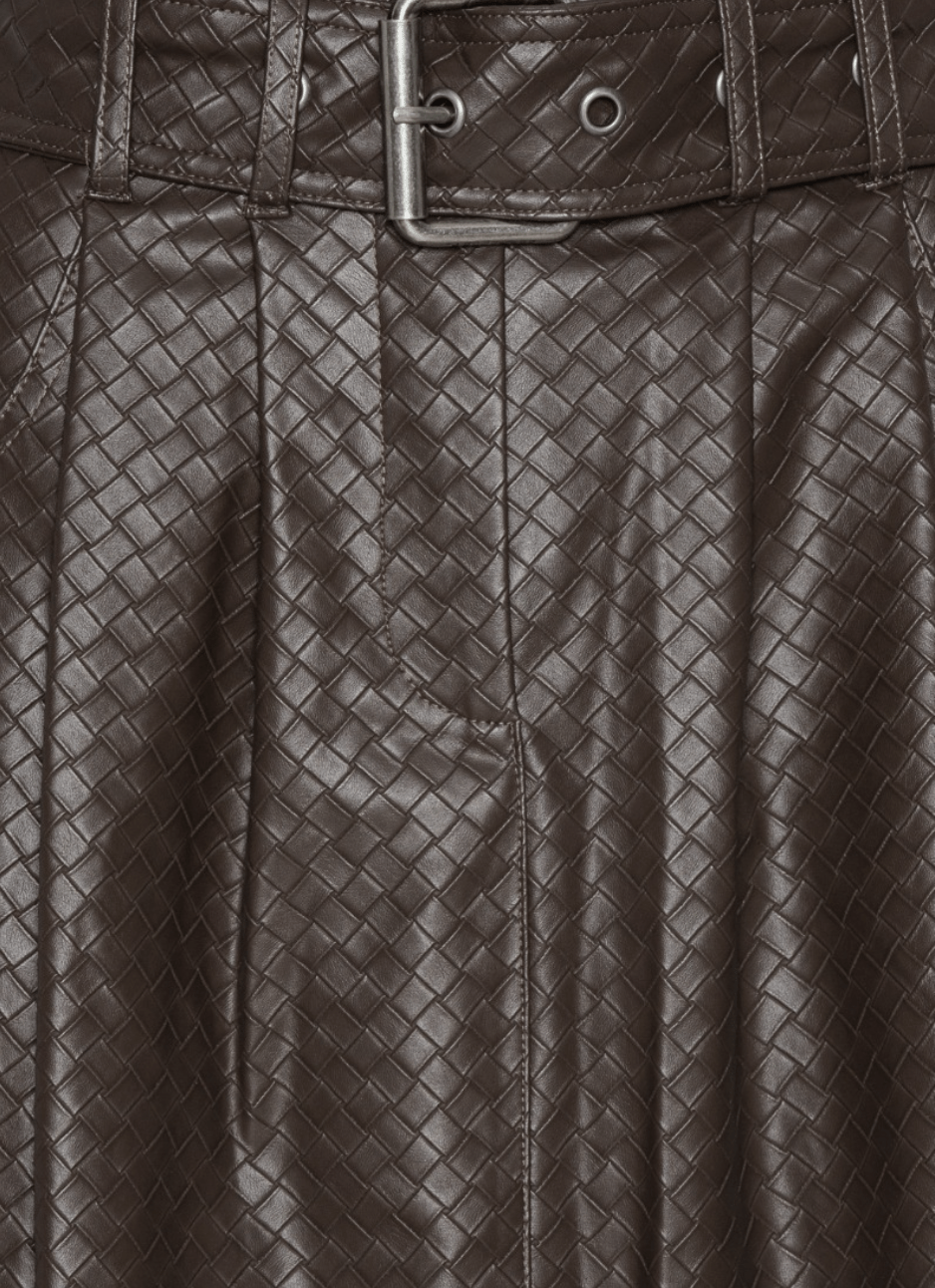 PRE ORDER Paper Waist Midi | Woven V Leather - MATTHÉ - Skirt