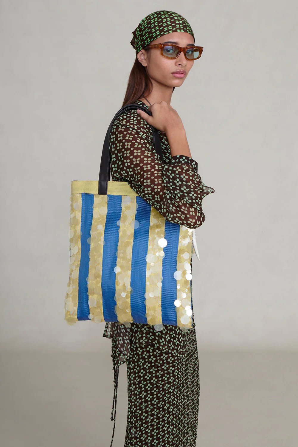 PRE-ORDER | Striped Market Tote Bag Blue - MATTHÉ - bag