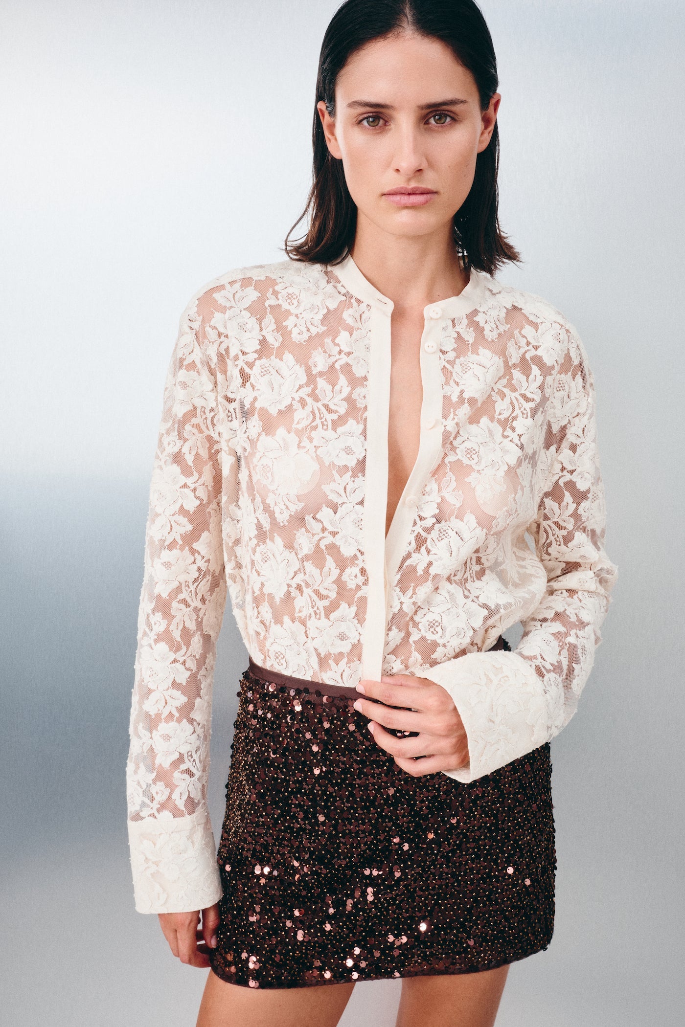 Presley Shirt | Creme Lace - MATTHÉ - shirt