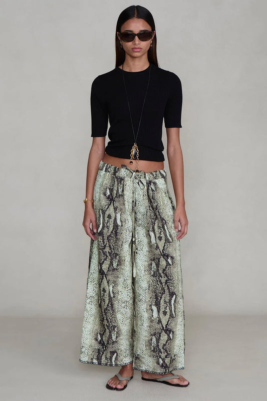 Ramona Poplin Pant Python - MATTHÉ - pants