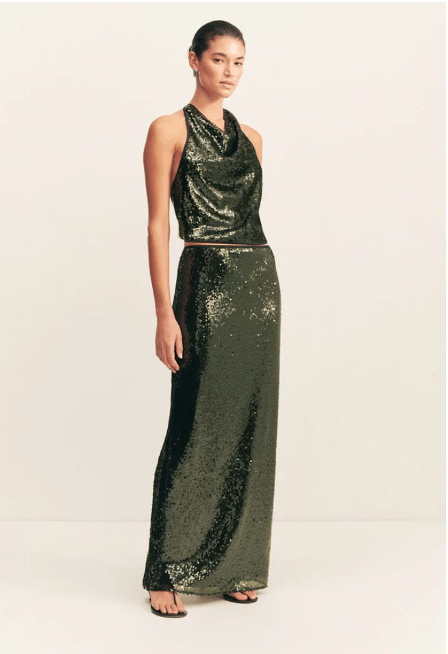 Seaweed Sequin Maxi Skirt - MATTHÉ - Skirt