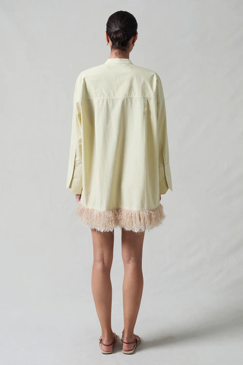 Tangled Yarn Fringe Tunic Translucent Green - MATTHÉ - tunic