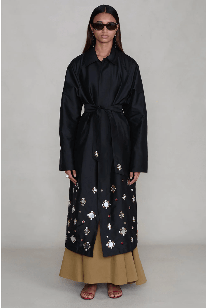 Techno Taffeta Sequin Trench - MATTHÉ - coat