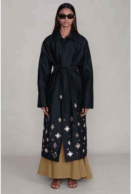 Techno Taffeta Sequin Trench - MATTHÉ - coat