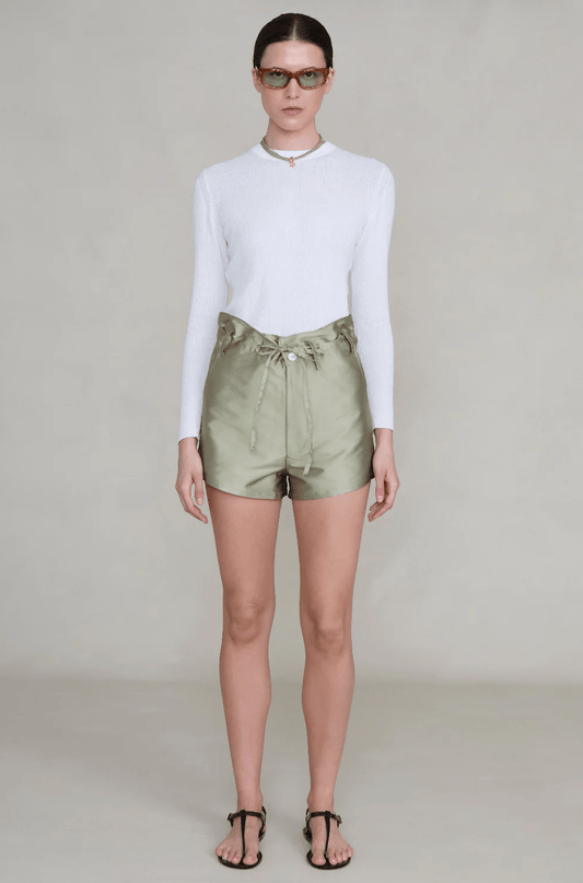 Techno Taffeta Shorts Sage - MATTHÉ - shorts