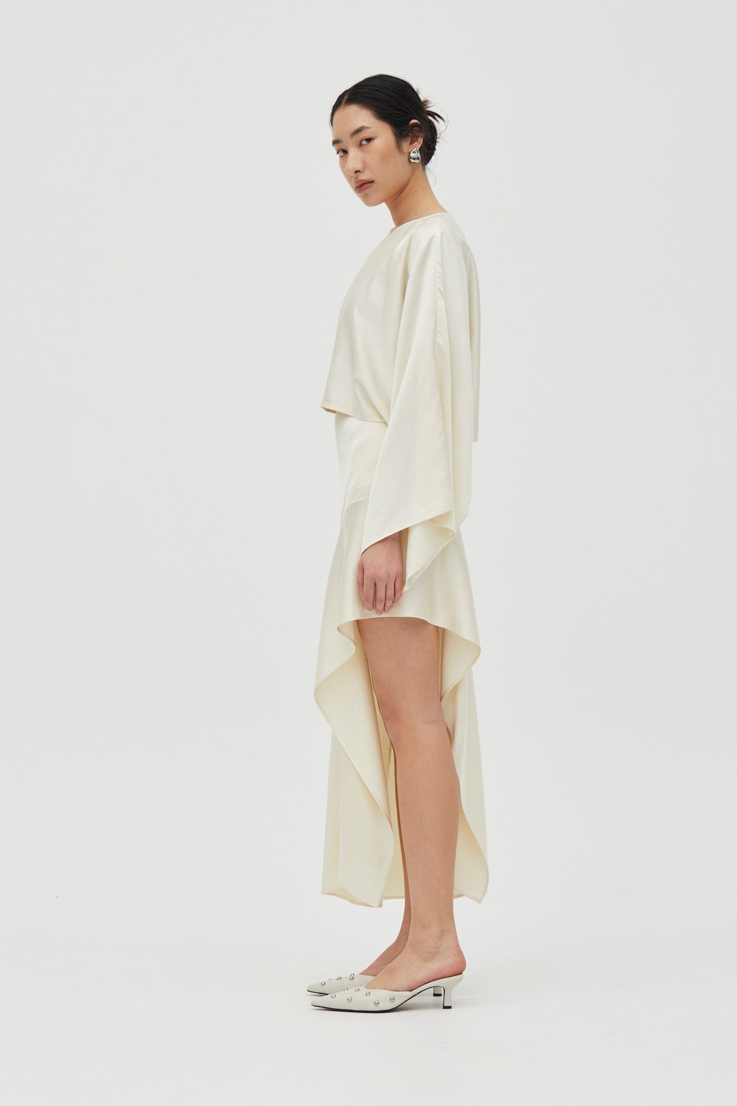Threshold Flow Skirt | Creme Satin - MATTHÉ - Skirt