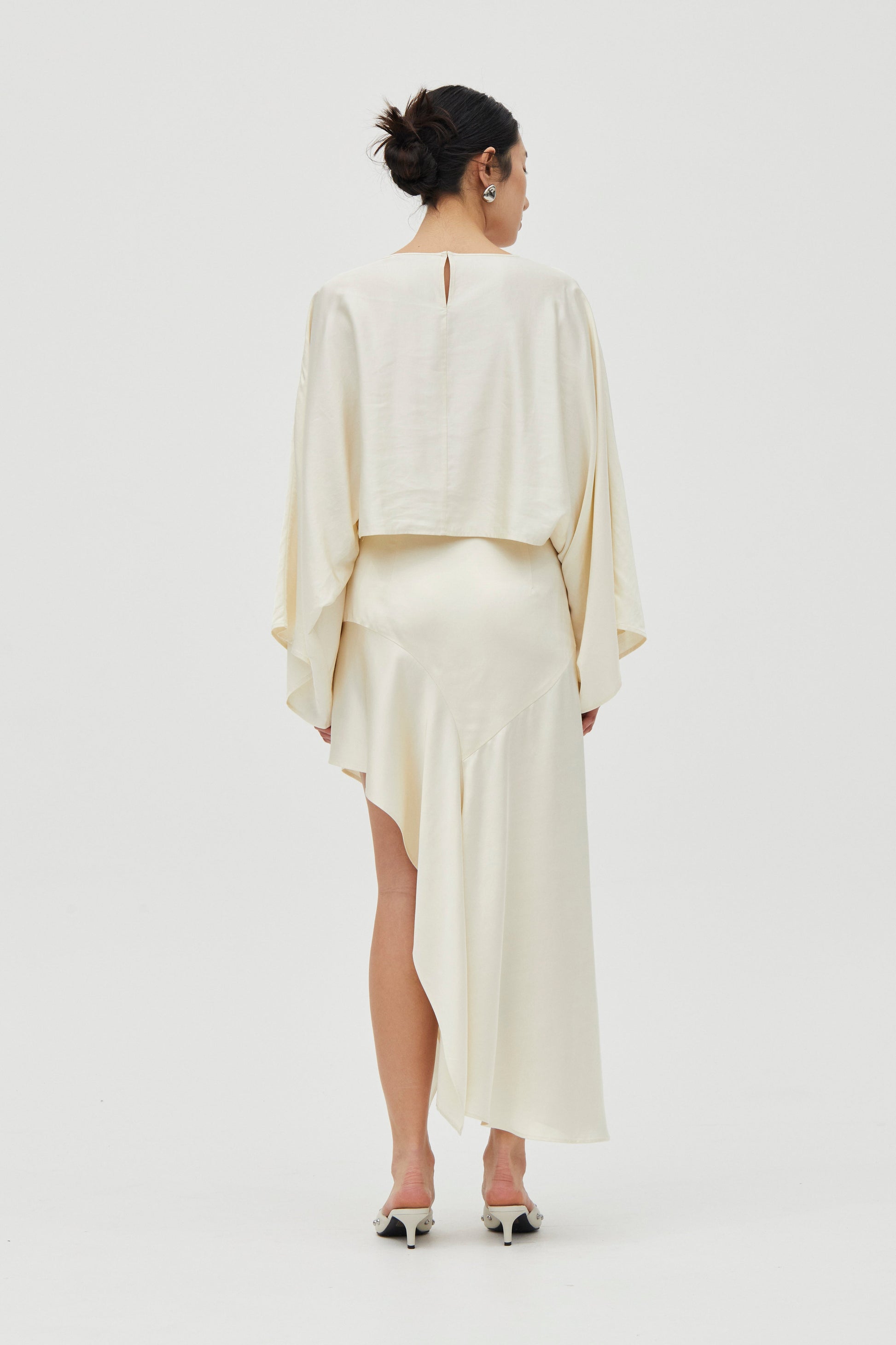 Threshold Flow Skirt | Creme Satin - MATTHÉ - Skirt