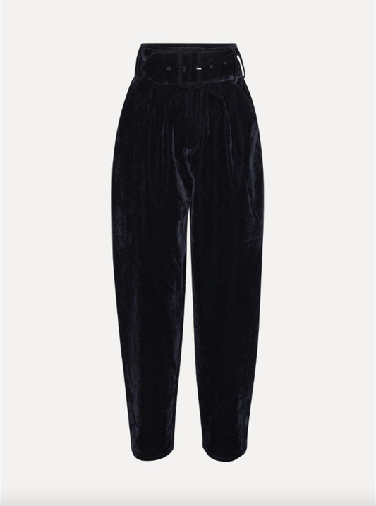 Velvet Belted Pants - MATTHÉ - pants