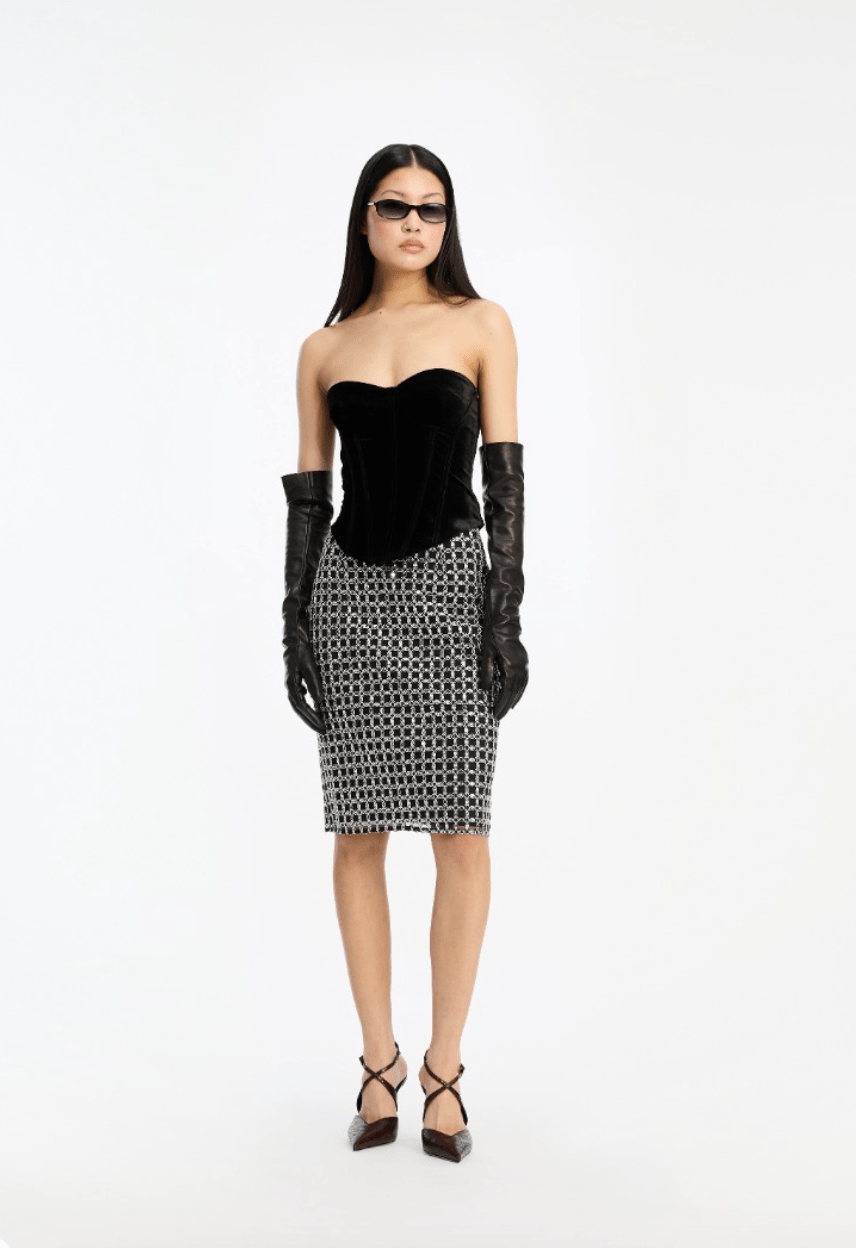 Velvet Bustier Top | Black - MATTHÉ - Bustier